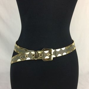Women's Metal Mesh Belt Silver Gold Tone Vintage